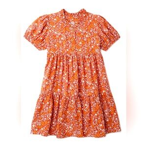 Wonder Nation Baby Toddler Girls Short Sleeve Woven Dress 100 percent rayon
